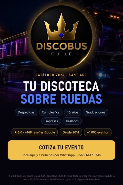 Portada del catálogo 2026 de DiscoBus Chile
